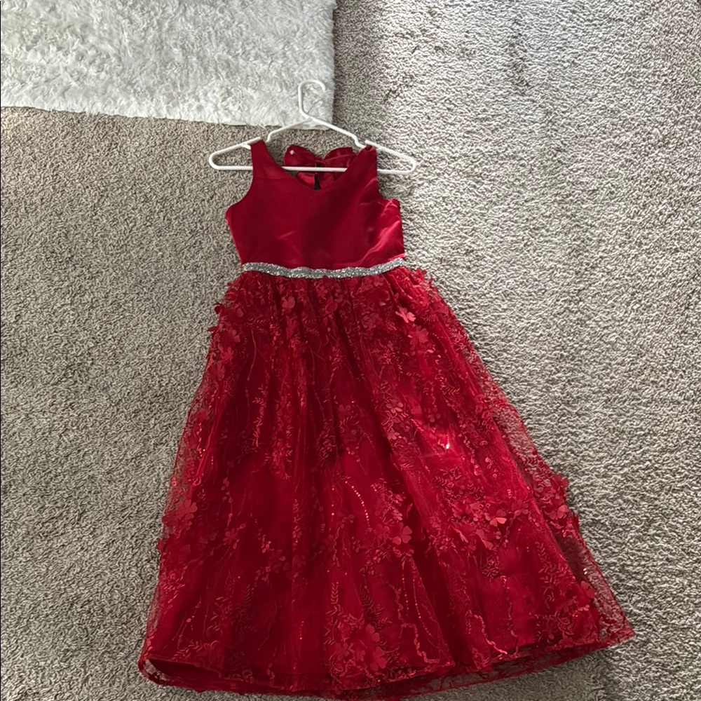 Elegant Red Kids Dress